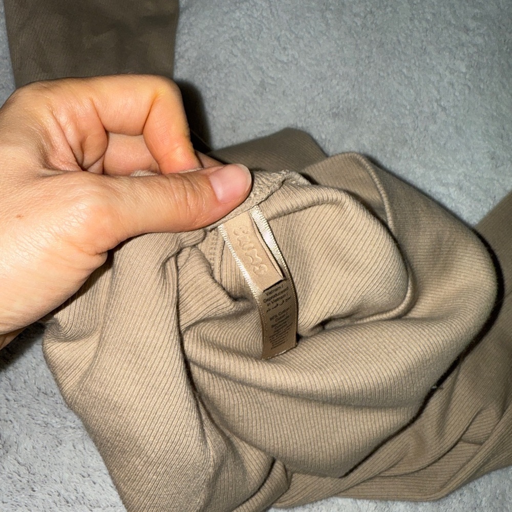 SKIMS cotton rib foldover straight leg pant - Picture 2 of 3